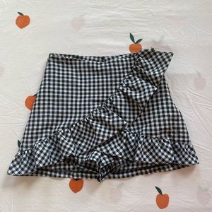 Princess Polly Black and White Gingham Skirt